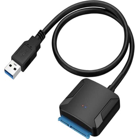 Adaptateur SATA vers USB 3.0, convertisseur de câble de 2.5 à 3.5 pouces pour disque dur SSD, plateau de chargement FFY (1/4)