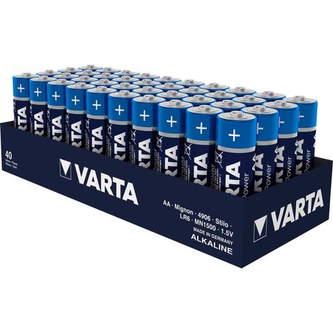 Varta Alcaline (Boîte) AA, 1,5 V, 40 pièces Piles