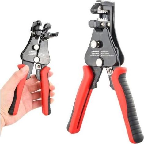Pince à dénuder, pince coupante, dénudeur de câbles 3 en 1, dénudeur automatique, pince à sertir pour dénuder et couper les câbles électriques (1/4)
