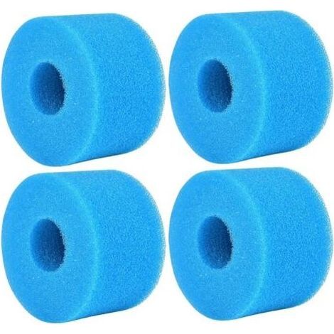4 Pièces Éponge Filtrante Type S1, Cartouche de Filtre en Mousse, Mousse pour Filtre Piscine, Réutilisables et Lavables, Filtre en Mousse pour Spa, Piscine, Jacuzzi (1/5)