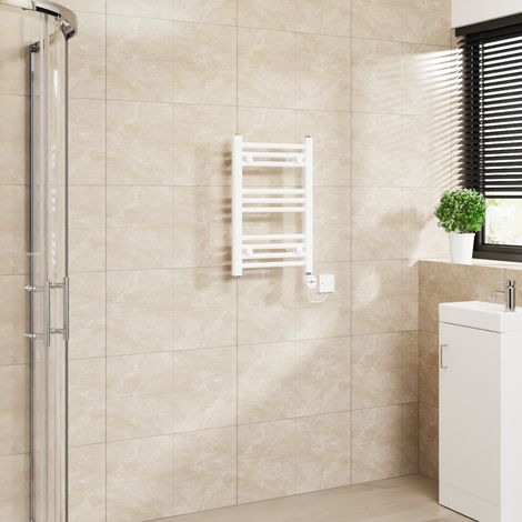 Touch Screen Thermostatic Straight Towel Rail White 600x400mm (1/5)