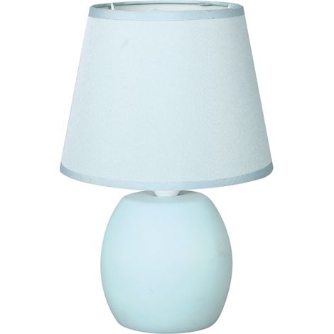 Lampe de table Candellux Tomaso bleue E14 céramique