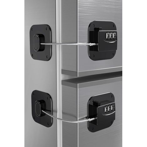 serrures d'armoire de réfrigérateur - Serrure à combinaison pour armoires de réfrigérateur, tiroirs, serrure de sécurité (1/5)