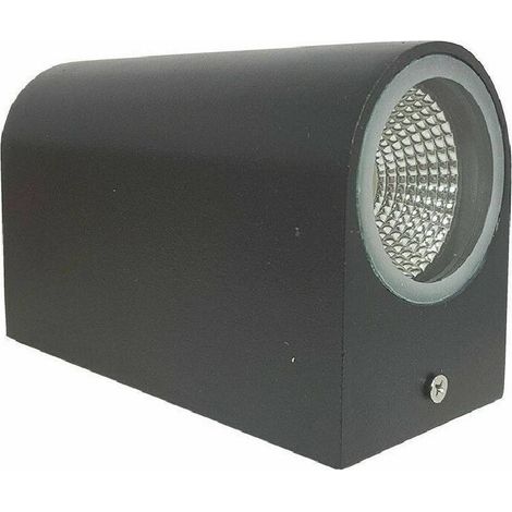 Applique Led Double Lumière 10w Noir Blanc Lampe Murale Up Down Projecteur Extérieur Noir (1/5)