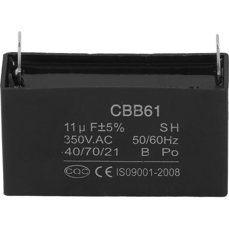 Condensateur de démarrage groupe électrogène essence CBB61 ABS 11µF 350V pour moteur climatiseur frigo (1/5)
