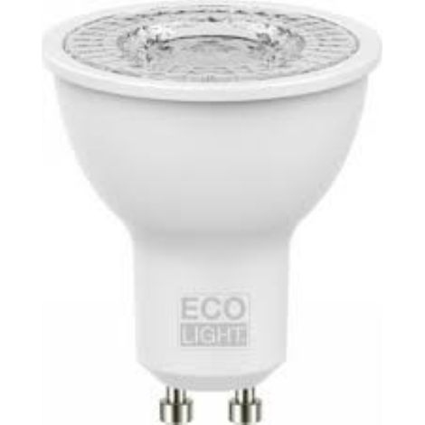 Ecolight LAMPADA A LED SPOT GU10 FASCIO 110° luce calda 8 W Ecolight 10 PZ (1/2)