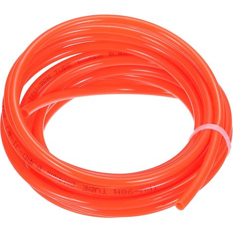 Tuyauterie Pneumatique 1/4 OD 16.4ft, 6mm OD 4mm ID Tube Conduite D'air PU pour Air Compressor Fitting ou Transfert de Fluide,Orange Red (1/5)