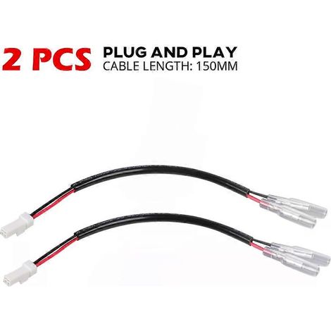 Adaptateur de câble de clignotant compatible avec Husqvarna Norden 901 Supermoto Enduro 701 Svartpilen 125 Vitpilen 401 (2 connecteurs) (1/5)
