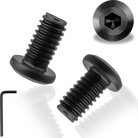 30 vis m6x12mm, tête plate cylindrique inox 304 noire, clé hexagonale incluse, pour meubles et machines (1/5)