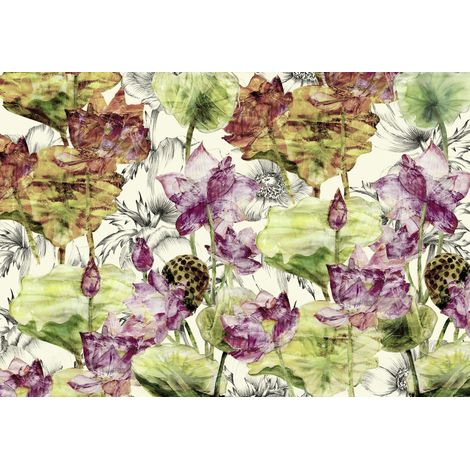 Komar Lotus 368 x 248 cm, Papier peint panoramique XXL4-070, photomurale sur intissé (1/4)