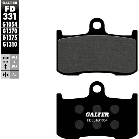 PLAQUETTES DE FREIN GALFER KH347 SEMI-MÉTALLIQUES