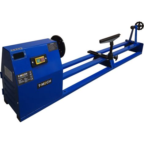 Monster Shop – Tour à bois 400 W – 4 vitesses de 720 à 2150 tr/min – 1 m de longueur – 6 ciseaux de tournage inclus – Pour bois dur et teck