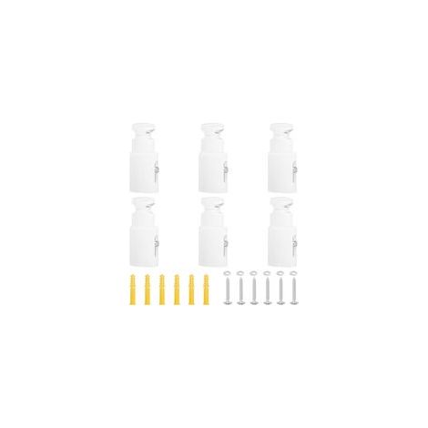 Supports de sèche-serviettes 6 pièces Supports de radiateur en fonte Supports de radiateur à distance réglable pour radiateurs de salle de bain droits ou incurvés