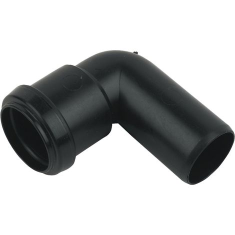 FloPlast 90° Push Fit Waste Bend 40mm Black Plumbing (1/2)
