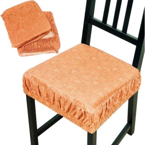 Set De 6 Housses De Coussin Avec élastique Pour Chaises Rembourrées Avec Housse Amovible (1/3)