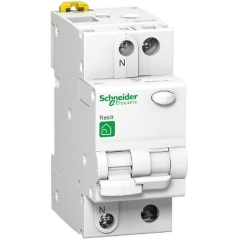 Resi9, 1P+N, 16A, courbe C, 4500A, type AC, 30mA - R9D31216