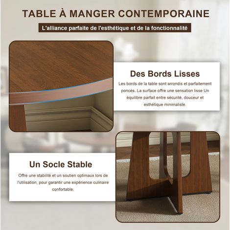 Conjunto mesa comedor redonda con 2 sillas MDF OKMYHOME (1/2)