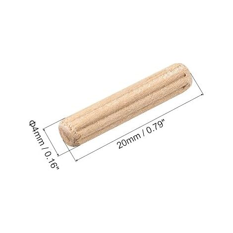 sourcing map Wood Studs 4x20mm for Carpentry Furniture Shelf (1/4)