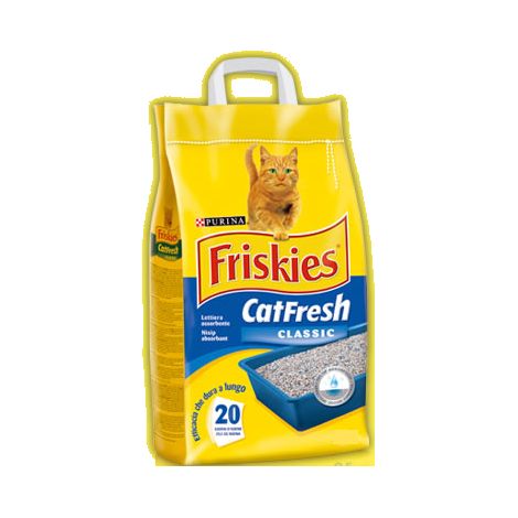Lettiera friskies cat fresh classic ideale per gatti in confezione da 8 litri