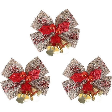 Sapin de Noël - 10 décorations de Noël faites main - Nœud de Noël - Boîte cadeau