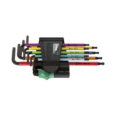 Set chiavi Torx L Wera nero acciaio 9 pezzi