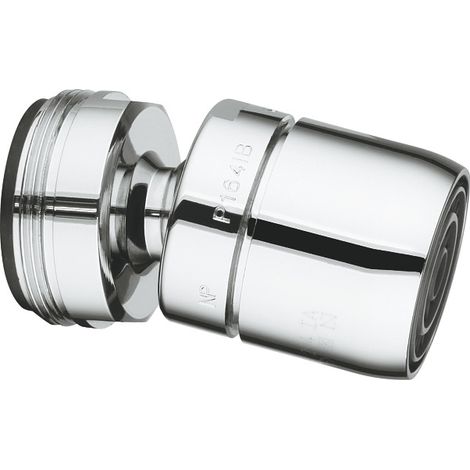 Mousseur à rotule chromé – Aérateur classe A – Débit 13,5-15,0 l/min à 3 bars – Finition GROHE StarLight durable