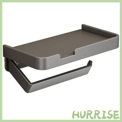 Porte-Serviettes En Papier Mural - Aluminium - Étagère Intégrée Pour Stockage Mouchoirs - Fixation Sans Perçage - 1 Pièce (1/4)