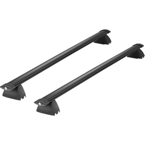 Barres de toit transversales compatibles avec Jeep Grand Cherokee 2011-2021 (rails latéraux rainurés), capacité de charge de 90,72 kg, barres transversales en aluminium avec verrous, pour sac de toit, (1/5)