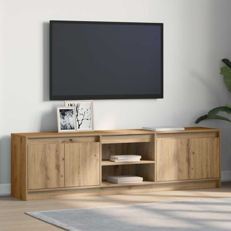 vidaXL Unites TV 180 x 34 x 50 cm Marron Bois d'ingénierie (1/5)