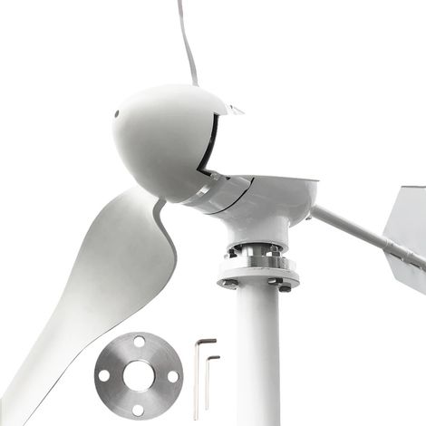 Éolienne, 3 Lames, Conversion à Haute Efficacité, Éolienne seule-a, Blanc-a, 48V