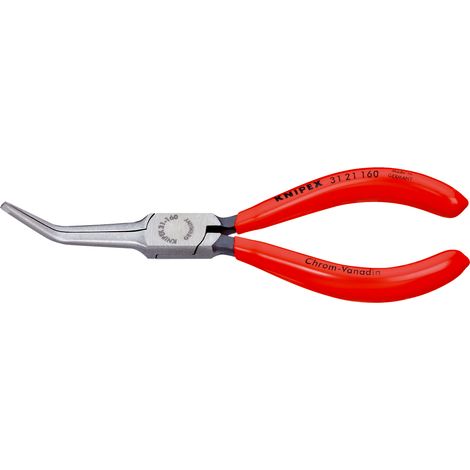 KNIPEX 31 21 160 SB Greifzange (Nadelzange) mit Kunststoff überzogen schwarz atramentiert 160 mm (1/2)