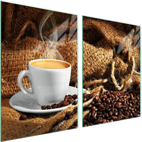Plaque de protection en verre pour cuisinière 2x45x52 Café (1/5)