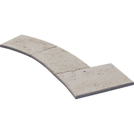 Margelle 3cm Travertin Premier choix - Crème - Vieilli - B.Romain 150x3cm BR