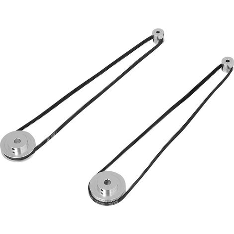 2 poulies de distribution synchrones 20/60 dents avec 2 courroies de 6 mm de largeur pour imprimante 3D : 60 dents, alésage de 8 mm 20 dents, alésage de 5 mm. (1/5)