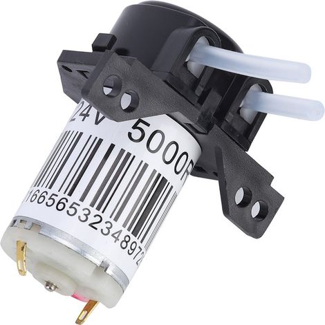 Pompe péristaltique miniature auto-amorçante à angle droit avec tube en silicone, adaptée à une utilisation en laboratoire (24V) (1/5)