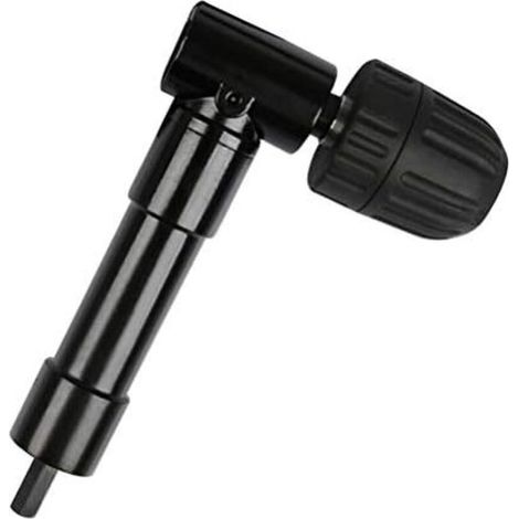 (150×90×35) 90° Self-Tightening Right Angle Chuck, Quick Release Elbow Drill Chuck Screwdriver Bit Angle Attachment Chuck Drill Bit Adapter Right Angle Attachment for Drill (1/4)