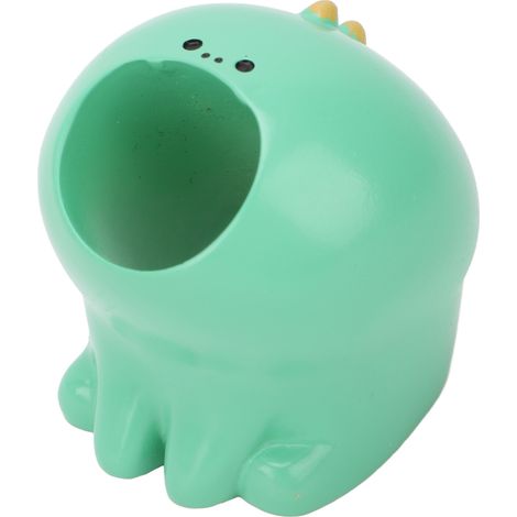 Organisateur de stylos en résine, motif animaux mignons, support de rangement pour stylos de bureau, vert (1/5)