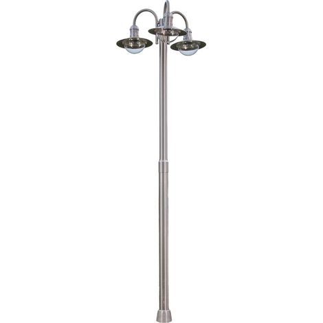 Lampadaire extérieur à intensité variable 'Damion' en inox