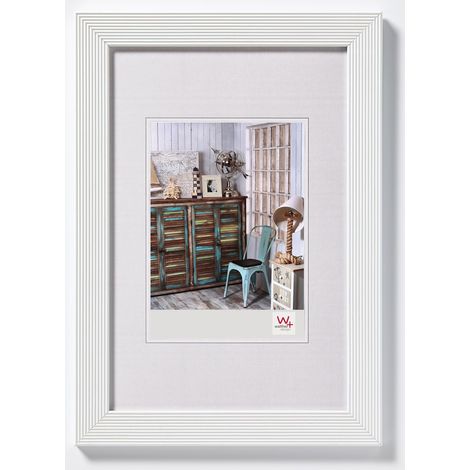 Cadre Photo Blanc 10 x 15 cm Cadre en Bois Grado HI015W (1/5)