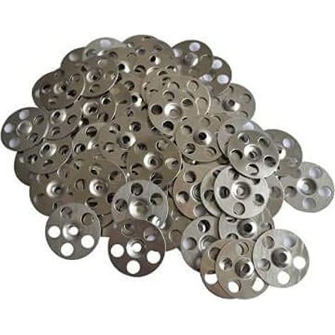 Desineo – Rondelles plates inox anti-corrosion 3,6 cm – Lot de 50 pour panneaux prêts à carreler – Diamètre de perçage 5,5 mm