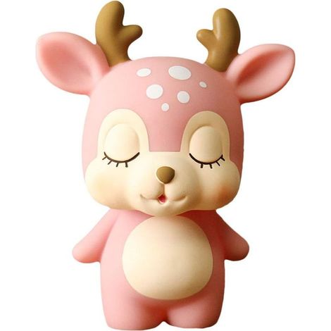 Cerf Tirelire Enfants Argent Tirelire Tirelire Boîte Ornements De Bureau (Rose)-Fei Yu (1/3)