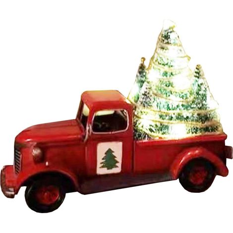 Ornement Suspendu pour Sapin De Noël Charme Guirlande Lumineuse Festive Ornement Noël Véhicule Maison Cuisine Guirlande lumineuse 3D rouge pour sapin, maison, fête (1/5)