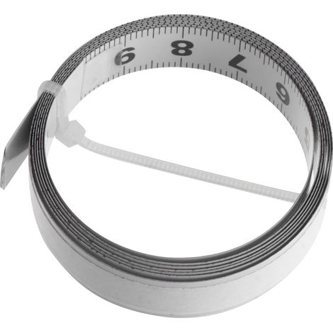 Règle autocollante, 1m, acier, lecture inversée, pour établi (1/5)