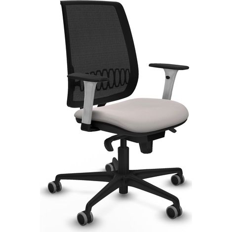 Chaise de bureau piqueras y crespo Alares noir blanc cuir synthétique (1/2)