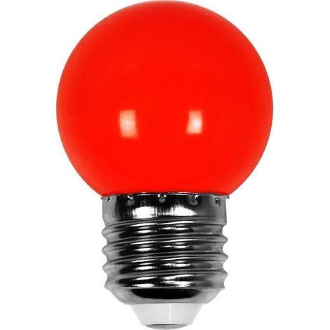 Led Rouge conçue pour Guirlande Guinguette IP65 1, XU,5W - Led E27 Rouge - 5cm pour Guirlande Guinguette Culot E27 Rouge - KZQ (1/4)