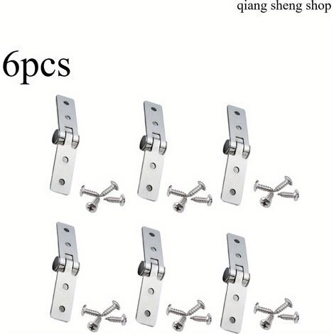 Set da 6 cerniere in acciaio inox per finestre e porte scorrevoli a libro senza telaio, uso residenziale, commerciale e marino (1/5)