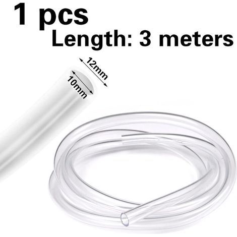 5M Tuyau Transparent, 10mm Tuyau Aquarium, Tube Pompe a eau, Tube Plastique Transparent, pour Transfert de Pompe(10 x 12mm) (1/3)
