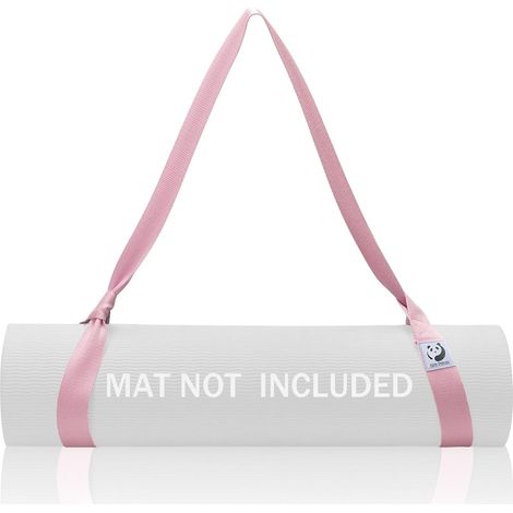 Sangles Tapis Yoga, Coton Sangle de Yoga pour Étirements, 180 cm Ceinture Yoga pour Pilates, Les Yogis Débutants,Confirmés(Tapis de Yoga Non Inclus) (1/5)