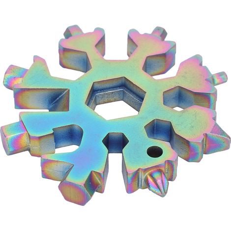 Outil multifonction 18 en 1, clé Allen portable en acier à haute teneur en carbone en forme de flocon de neige (1/5)