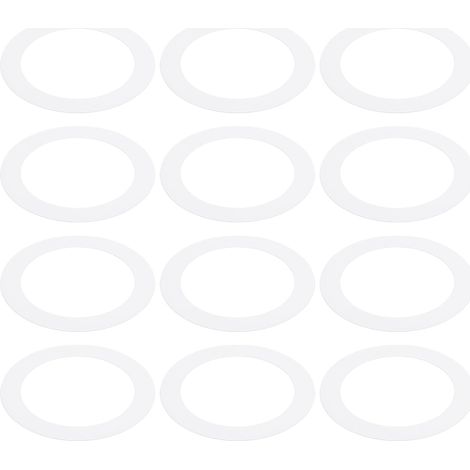 Catch Rings 2.99 Inches ID 4.72 Inches OD 12 Pcs Matte Metal White 2.99 Inch ID 4.72 Inch OD to Cover Recessed Light Trim for Ceiling Fixtures (1/5)